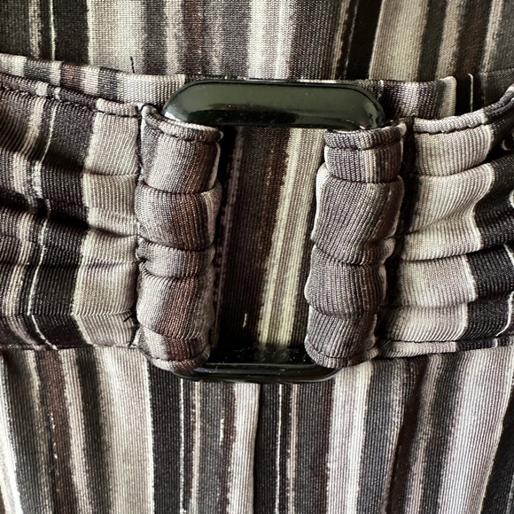 Scarlett Wide Leg Striped Pants - Black and White - Picture 3 of 9